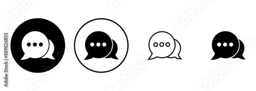 Chat icon set. speech bubble icon. comment icon vector. message. contact us