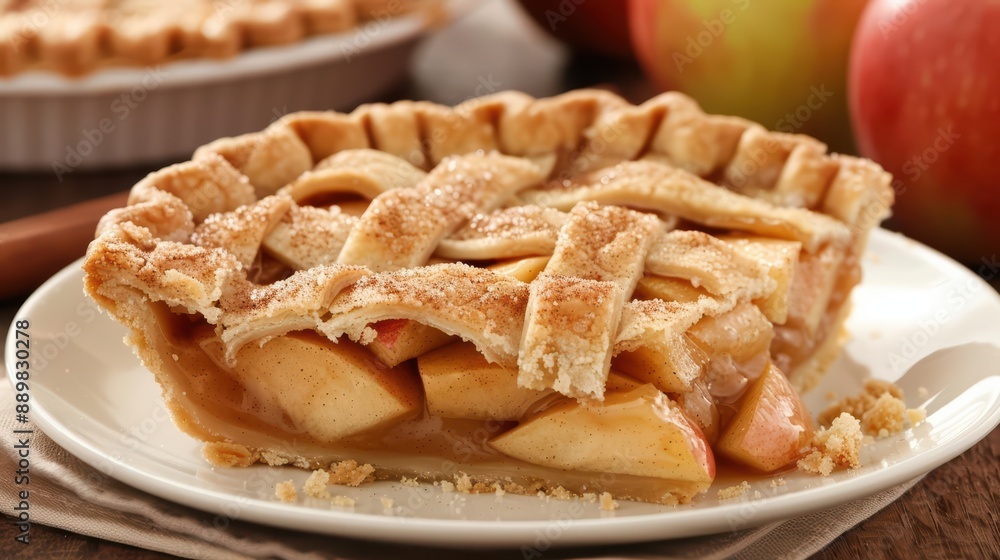 Apple pie just as it shatters, sending cinnamondusted apple slices and flaky crust in all directions Apple pie just as it shatters, sending cinnamondusted apple slices and flaky crust in all directions