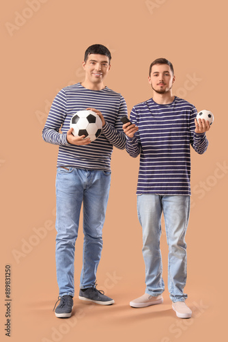 Handsome young brothers wit...