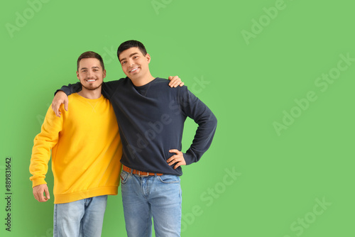 Handsome young brothers on ...