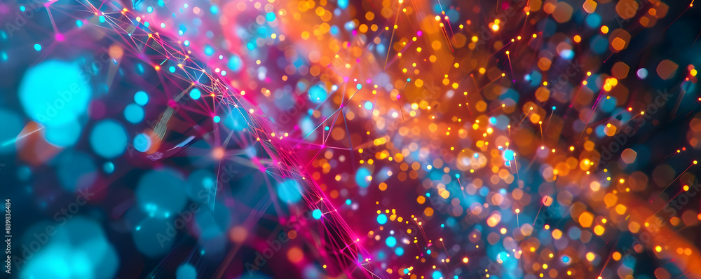 Abstract Background with Blue, Orange, and Pink Lights Abstract Background with Blue, Orange, and Pink Lights