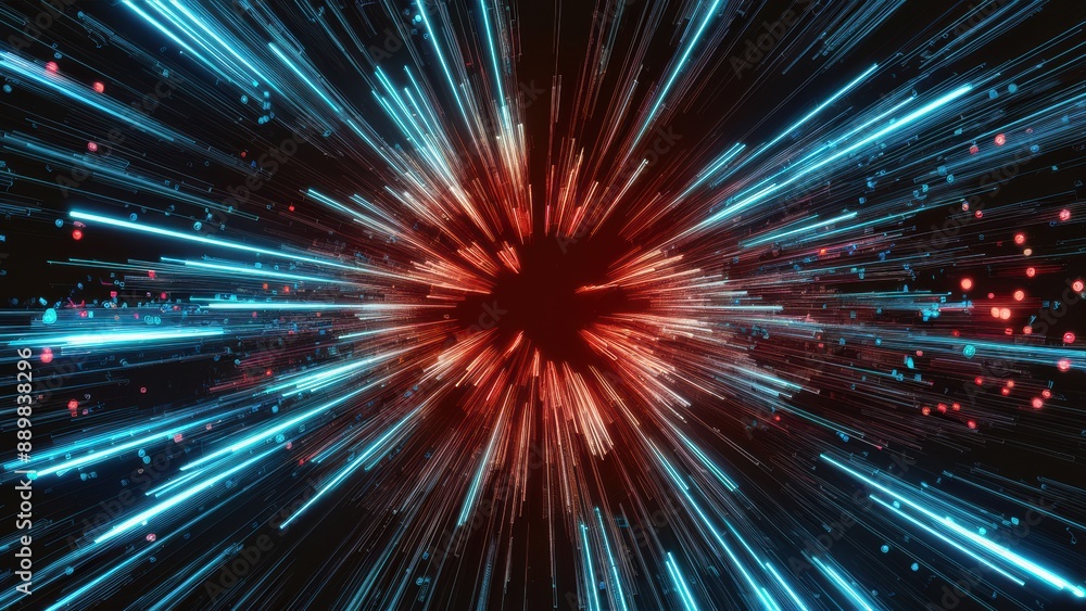 A colorful abstract background with a bright red and blue light, AI A colorful abstract background with a bright red and blue light, AI