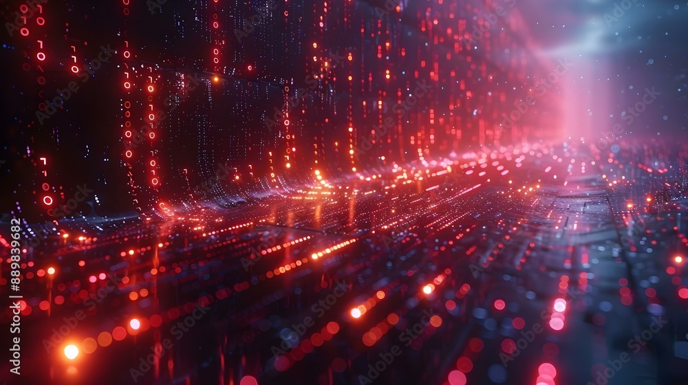 Fototapeta premium Abstract binary background for hackathon and other digital projects