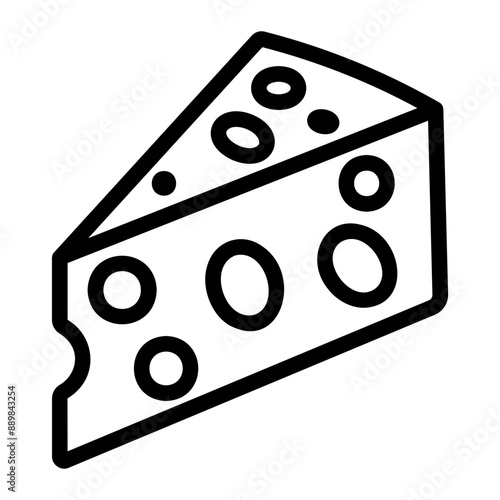 cheese Line Icon