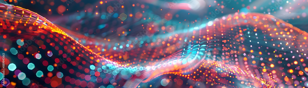 Fototapeta premium Abstract Background with Colorful Bokeh Lights