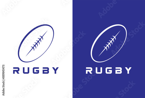 American Football badge logo vector - Rugby logo