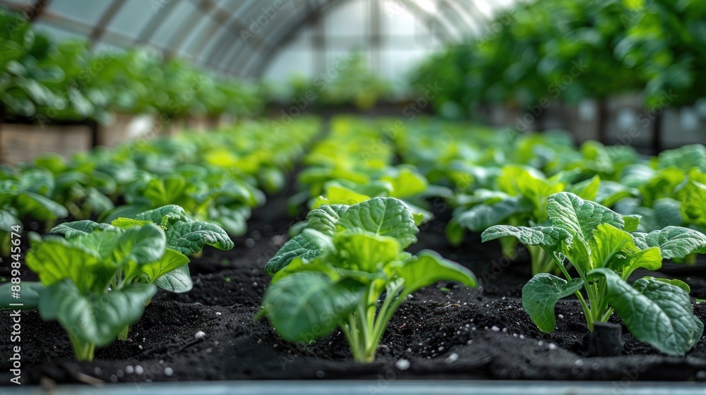 Green Leafy Vegetables in Greenhouse Green Leafy Vegetables in Greenhouse