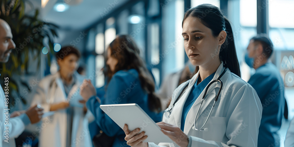 Healthcare technology: Digital transformation in medicine, Doctor using tablet: Medical innovation
Healthcare technology: Digital transformation in medicine, Doctor using tablet: Medical innovation