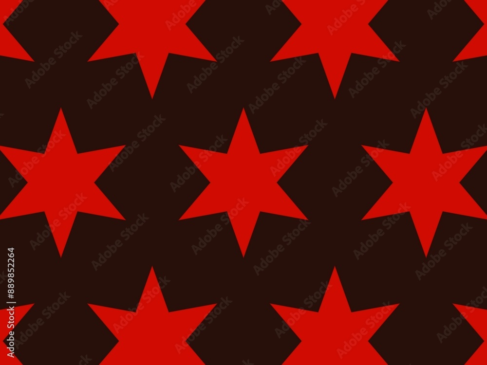 Geometric design with red and black stars Geometric design with red and black stars