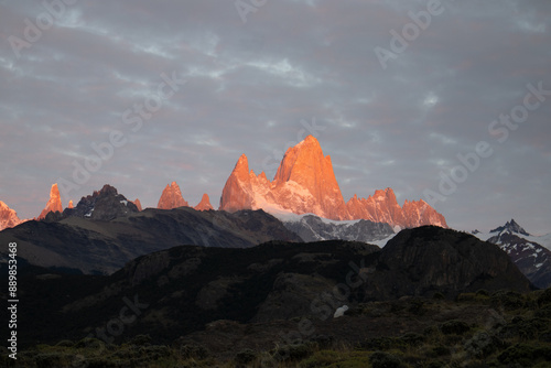 Sunrise on Fitz roy mountain