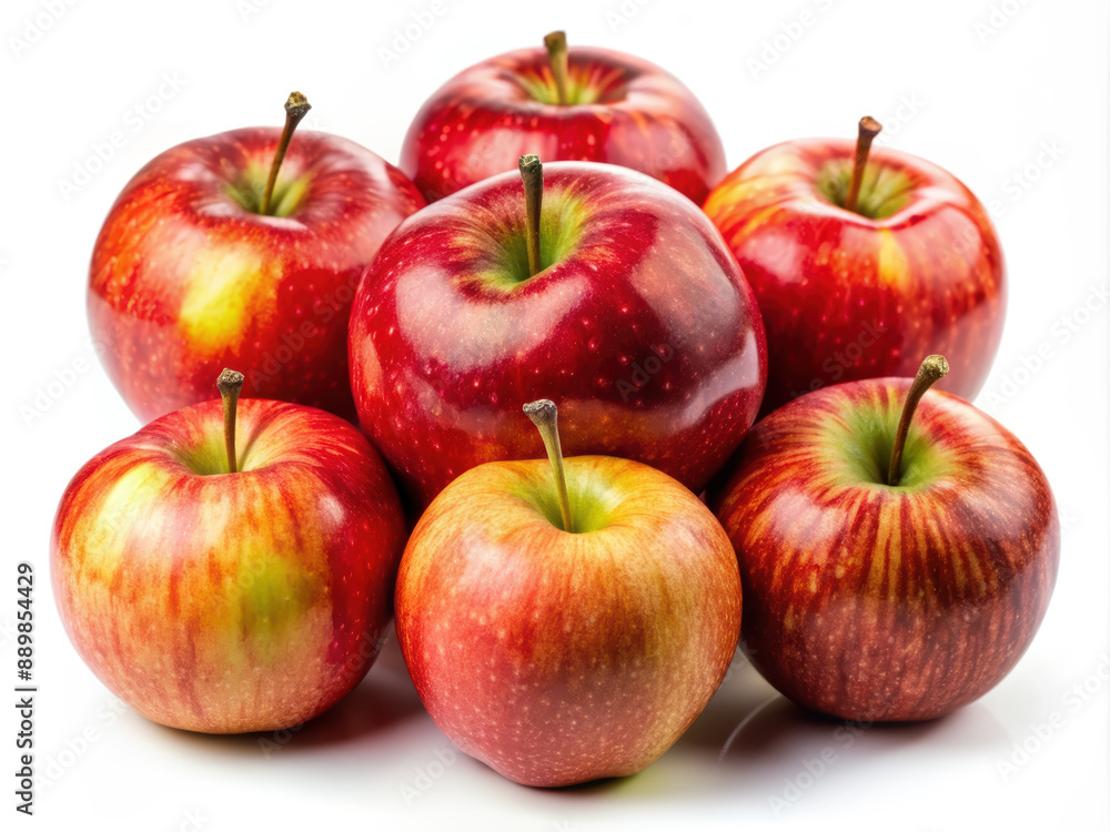 Group of Red Apples isolated on white background. Group of Red Apples isolated on white background.