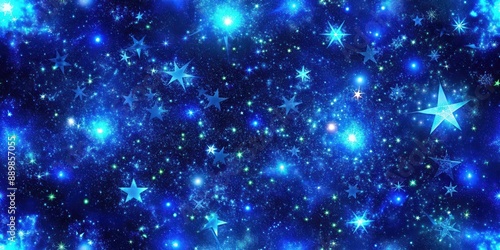 Blue glowing outer space
