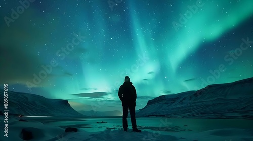 Aurora Borealis Green fluorescence Northern Lights