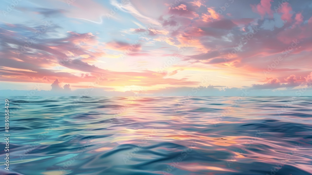 Tranquil scene of smooth water with colorful sky Tranquil scene of smooth water with colorful sky
