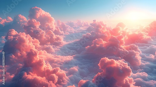 Fototapeta Naklejka Na Ścianę i Meble -  Soft pastel clouds background