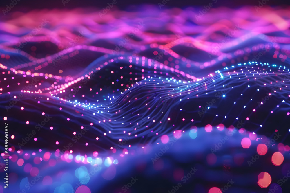 Abstract 3D Background with Pink and Blue Lights Abstract 3D Background with Pink and Blue Lights