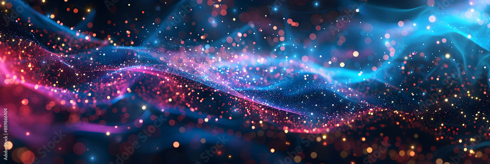 Abstract Background with Glowing Blue and Pink Waves Abstract Background with Glowing Blue and Pink Waves