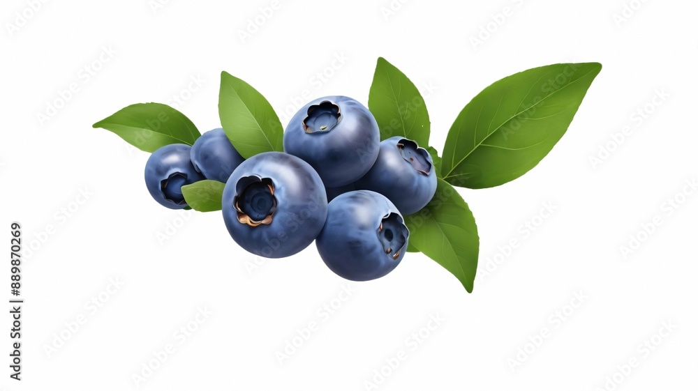 blueberries in a cutout isolated on a white background blueberries in a cutout isolated on a white background