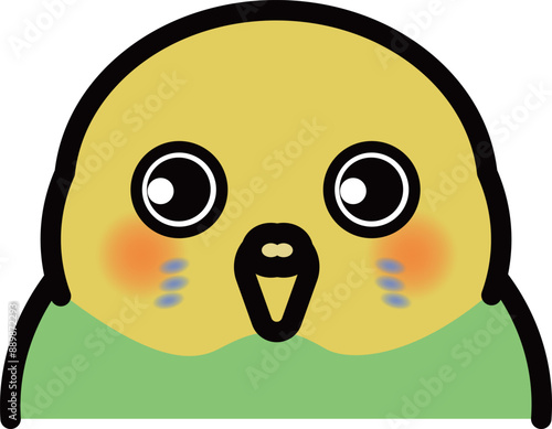 可愛いセキセイインコのイラスト・アイコン