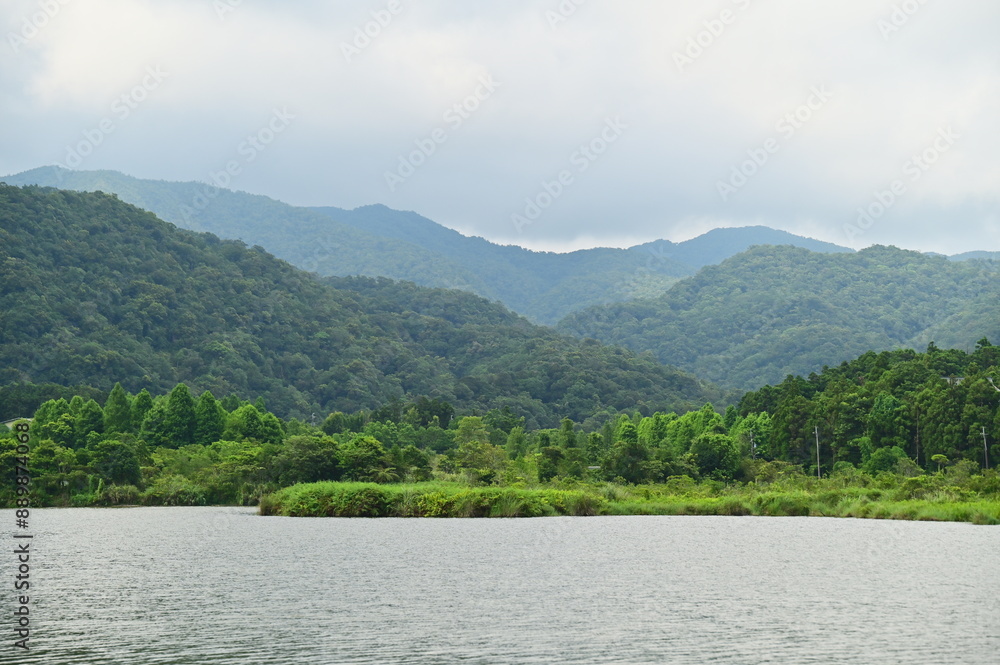 A corner of Shuanglian Pi in Yuanshan Township, Yilan, highlighting its historic natural lake and a 4-hectare floating island. A corner of Shuanglian Pi in Yuanshan Township, Yilan, highlighting its historic natural lake and a 4-hectare floating island.