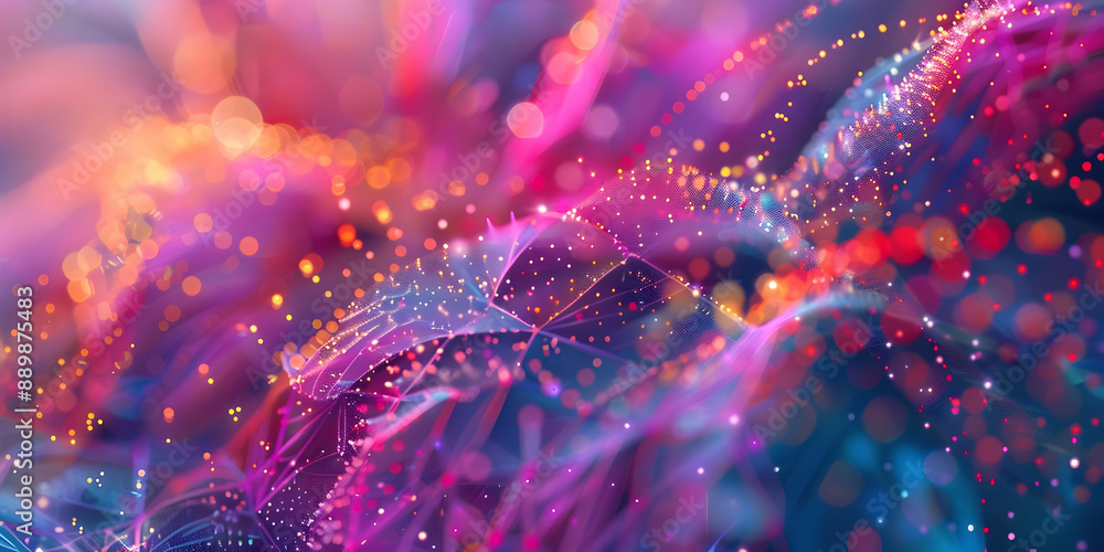 Obraz premium Abstract Background with Pink and Blue Lights