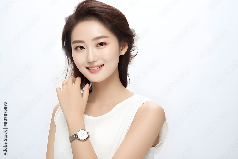 asian beauty indian beauty fresh skin long black hair in summer dress smailing in happy mode asian beauty indian beauty fresh skin long black hair in summer dress smailing in happy mode