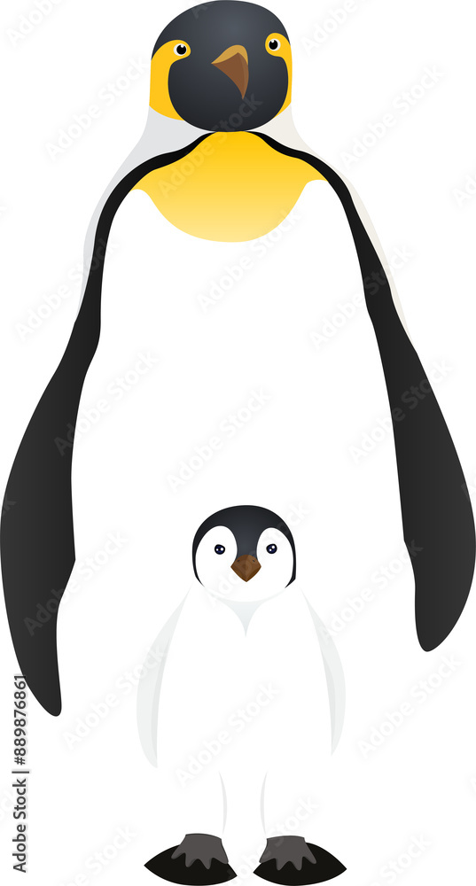 Fototapeta premium penguin north pole illustration design