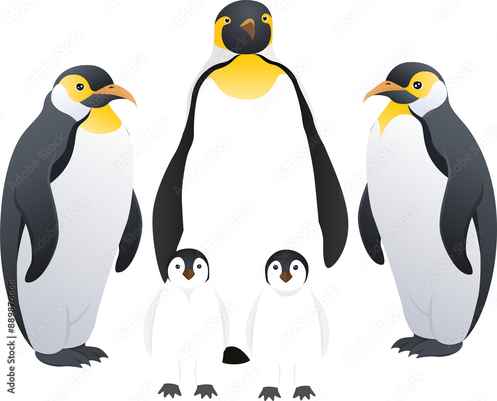 Fototapeta premium penguin north pole illustration design