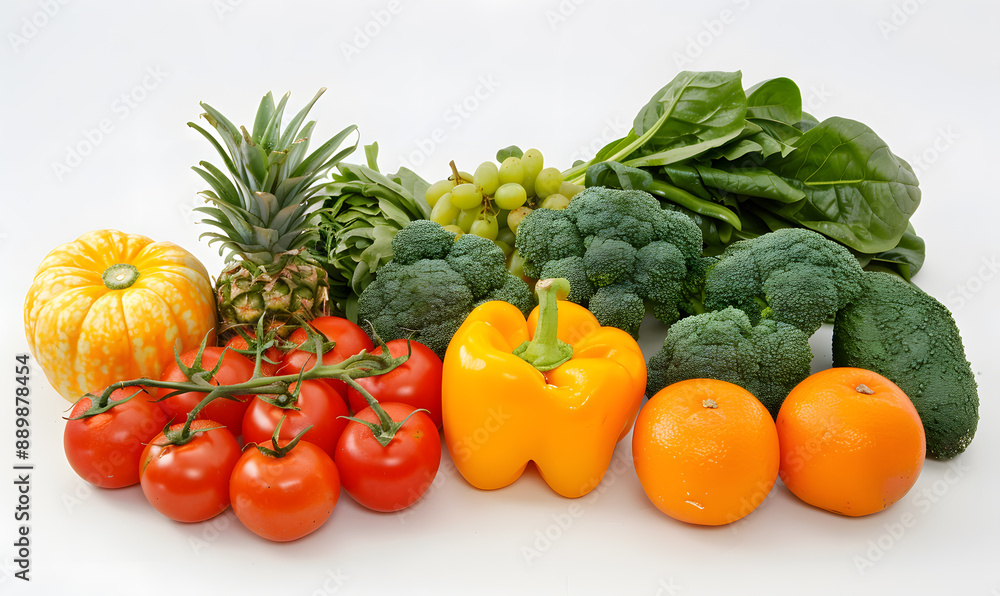 vegetable and fruits photo or illustrator on white background vegetable and fruits photo or illustrator on white background