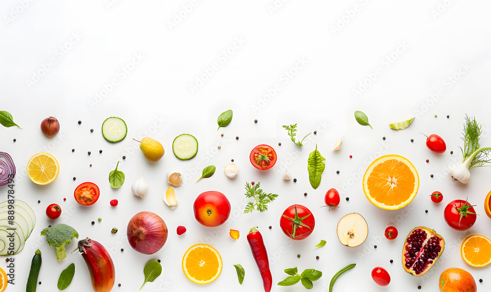 vegetable and fruits photo or illustrator on white background vegetable and fruits photo or illustrator on white background
