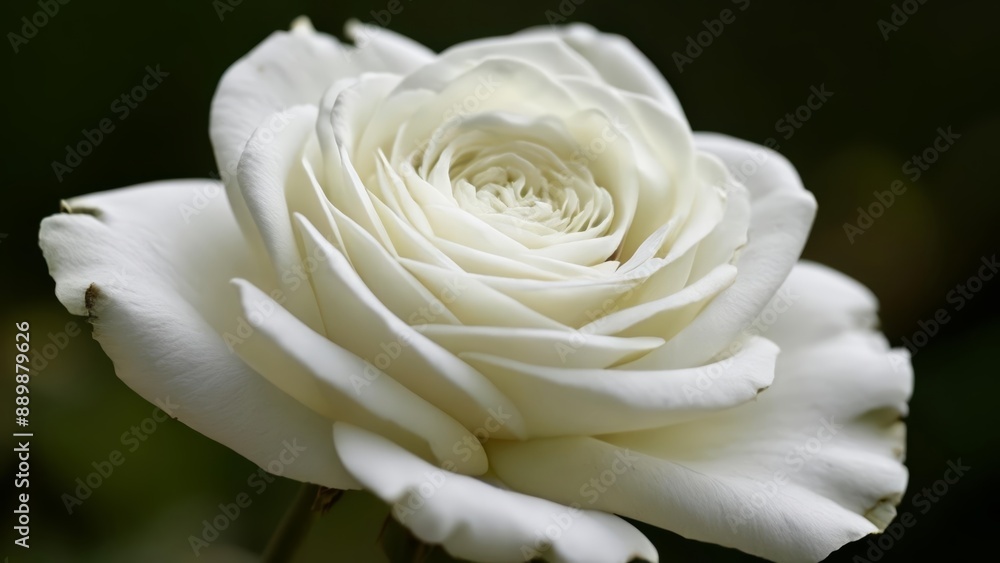 Elegance in Bloom A single white rose in focus Elegance in Bloom A single white rose in focus