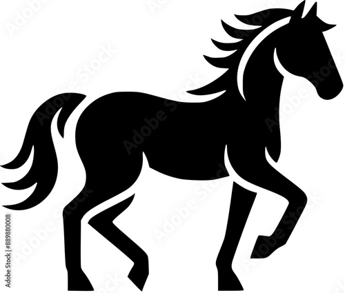 silhouette of a horse Generative AI