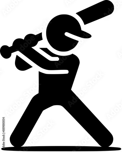baseball player silhouette Generative AI