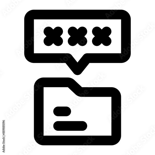 encrypted data icon for illustration