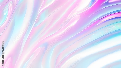 Wallpaper Mural Holographic background seamless trendy iridescent light foil texture. Soft holographic pastel unicorn marble background pattern. Modern pearlescent blurry abstract swirl illustration. Torontodigital.ca