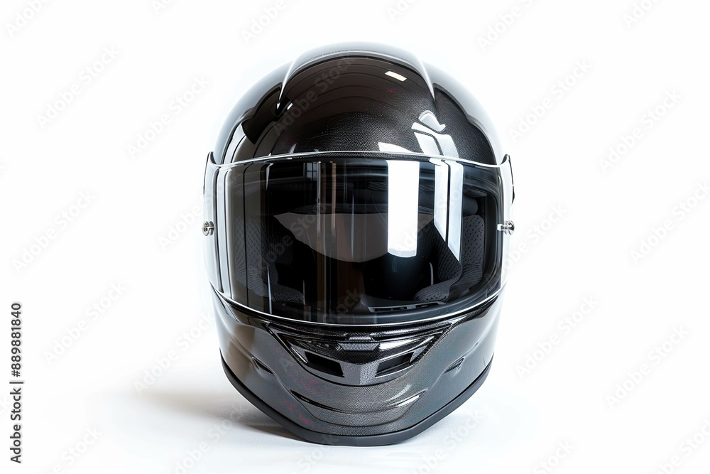 Naklejka premium Motorbike Helmet, isolated on white