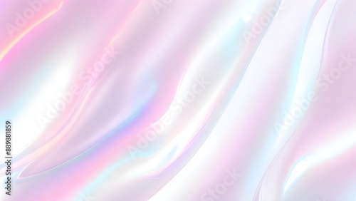 Holographic background seamless trendy iridescent light foil texture. Soft holographic pastel unicorn marble background pattern. Modern pearlescent blurry abstract swirl illustration.