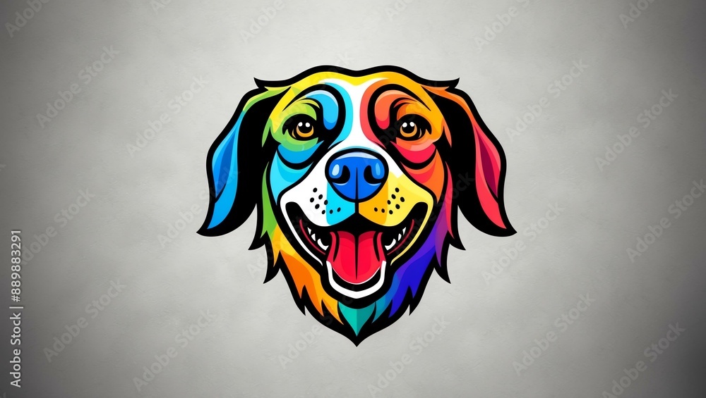 Fototapeta premium Aesthetic watercolor style animal high quality logo background