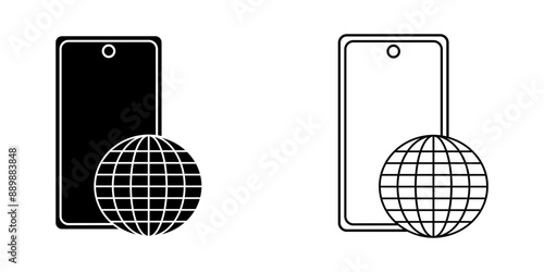 Roaming icon on white background