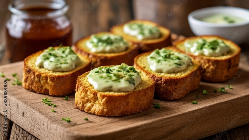 Deliciously dainty appetizers ready to be savored Deliciously dainty appetizers ready to be savored