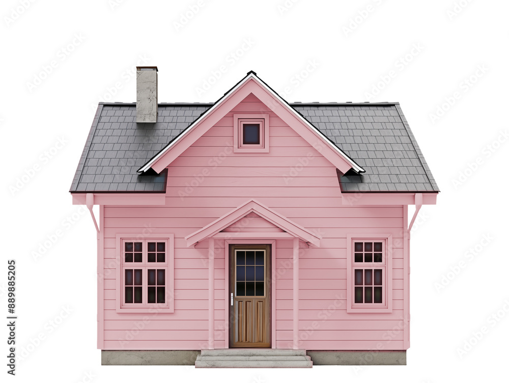 Pink home isolated on white or transparent background Pink home isolated on white or transparent background