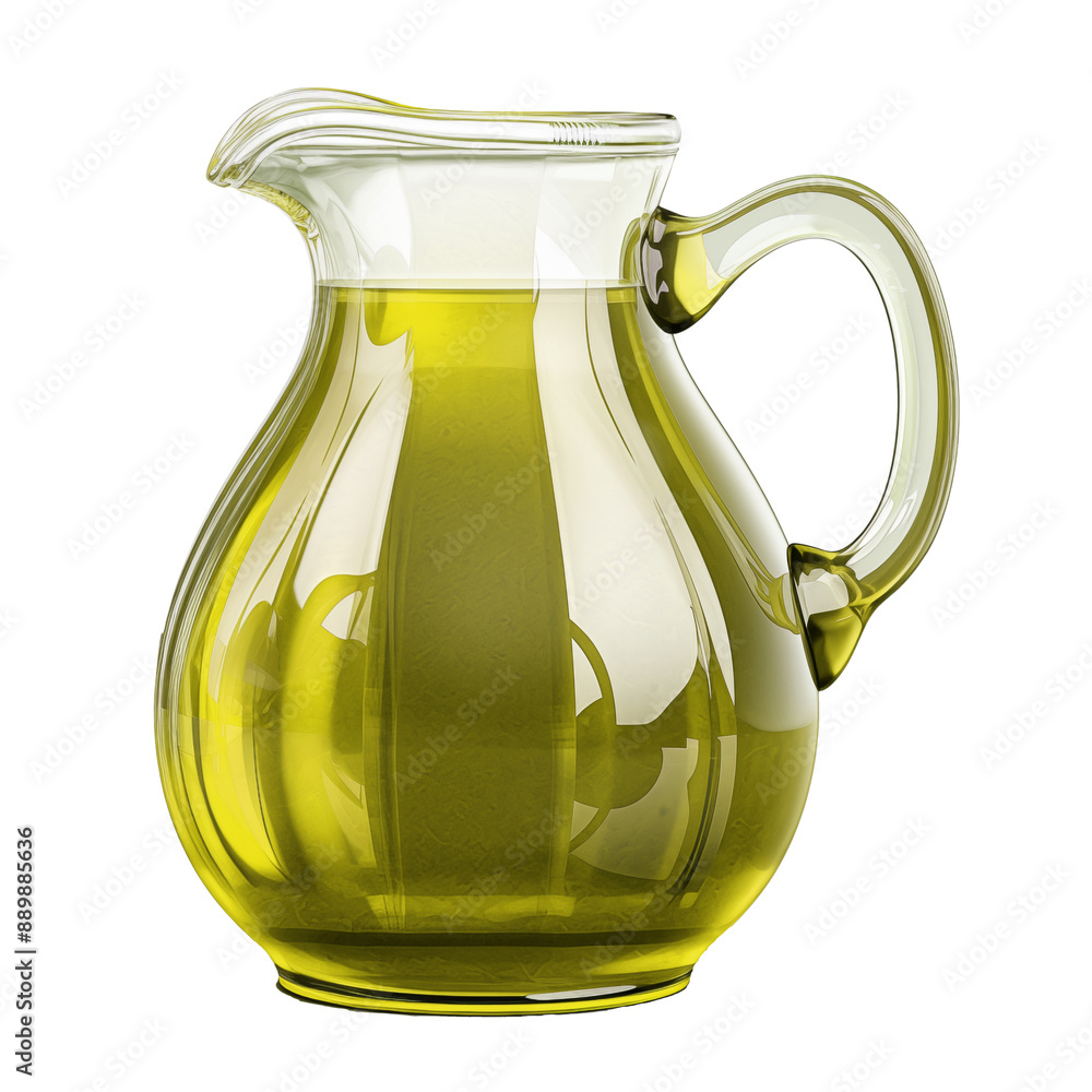 Glass pitcher with green tea or liquid isolated on white or transparent Glass pitcher with green tea or liquid isolated on white or transparent