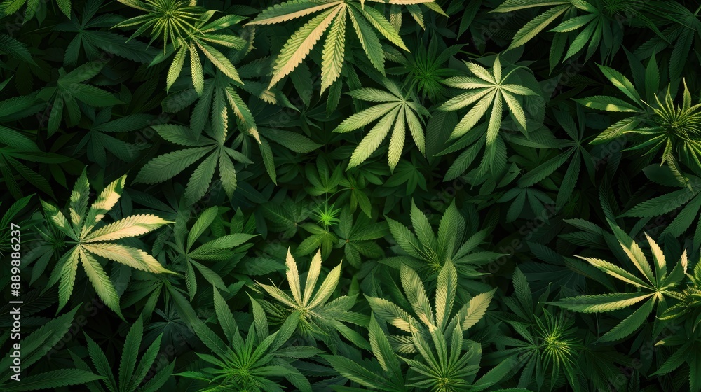 Green Cannabis Leaf Background Green Cannabis Leaf Background