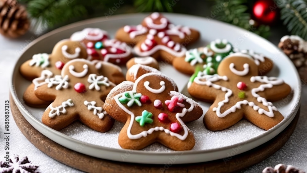 Sweet Christmas cheer with festive gingerbread men Sweet Christmas cheer with festive gingerbread men