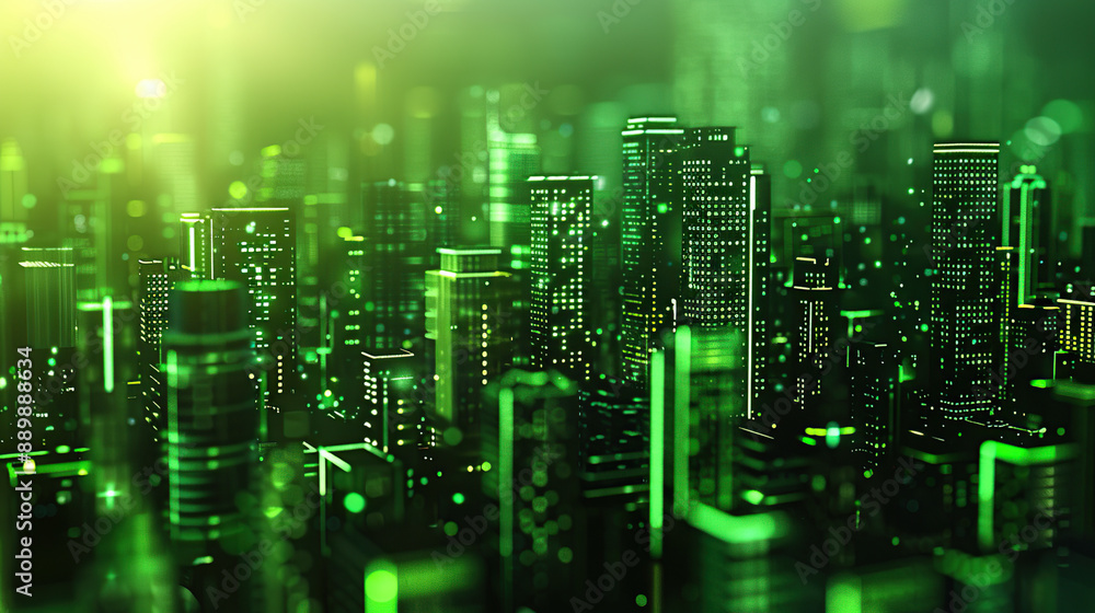 cyber city technology, light green on background cyber city technology, light green on background