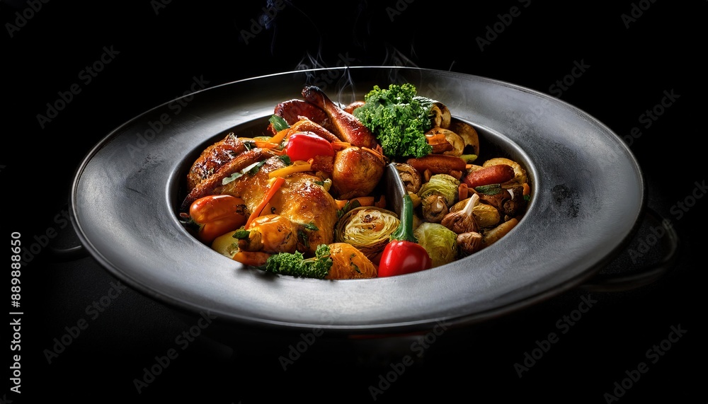 Deliciously Roasted Chicken and Vegetables Platter Deliciously Roasted Chicken and Vegetables Platter