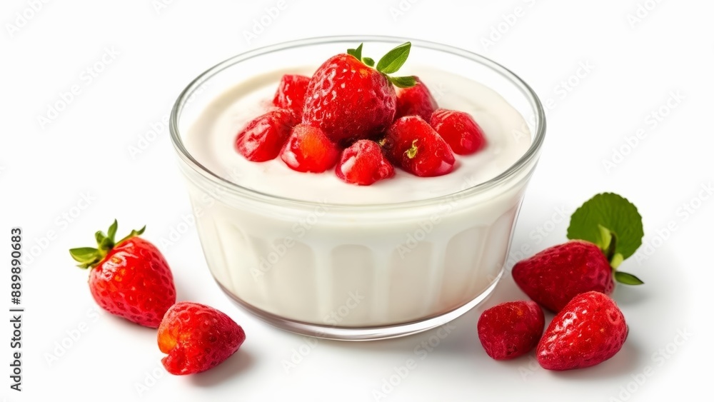 Deliciously fresh strawberry yogurt treat Deliciously fresh strawberry yogurt treat