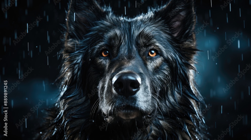wolf in the night HD 8K wallpaper Stock Photographic Image wolf in the night HD 8K wallpaper Stock Photographic Image