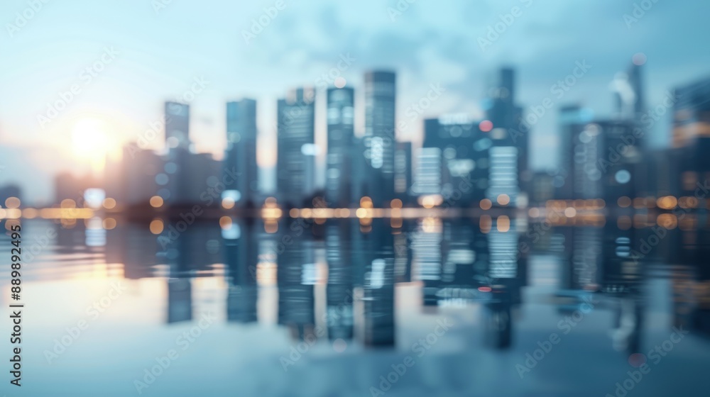 Fototapeta premium Futuristic cityscape reflecting a visionary urban planning situation, Vision, Vision