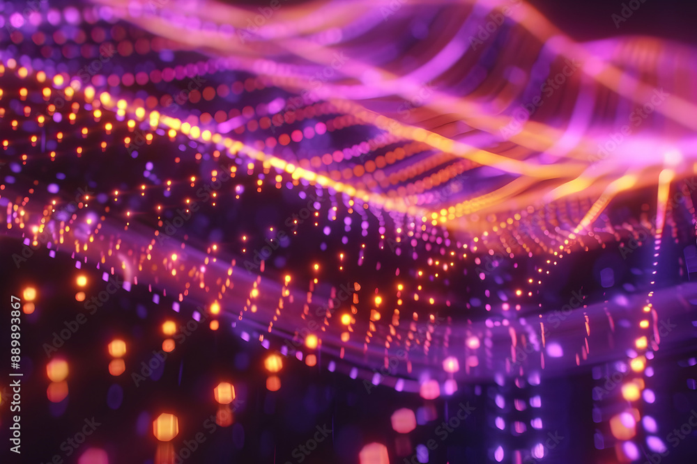 Fototapeta premium Abstract Background with Pink and Orange Lights